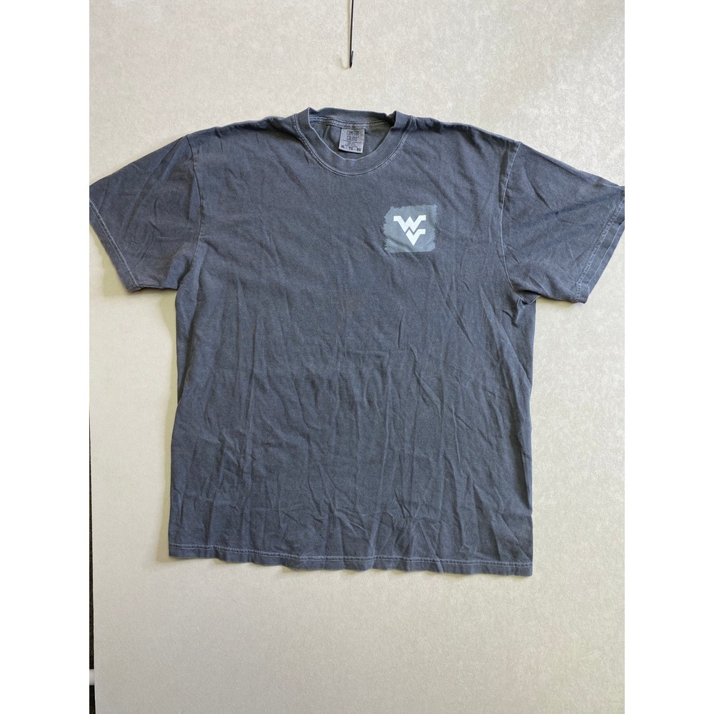 Comfort Colors West Virginia University Coal Never Quits Gray T-Shirt Mens XL